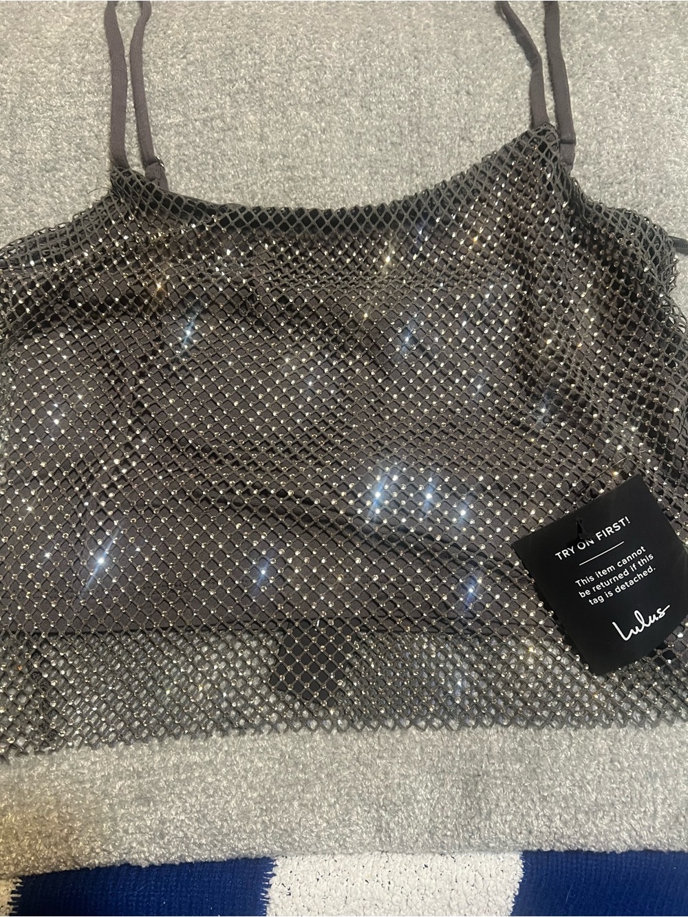 Lulu's Sparkle Mesh Camisole